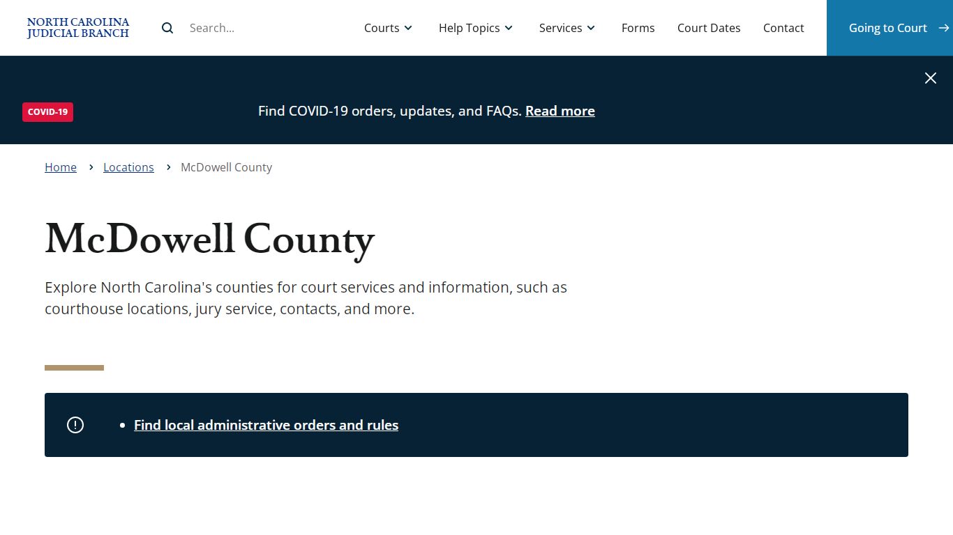 McDowell County | North Carolina Judicial Branch - NCcourts