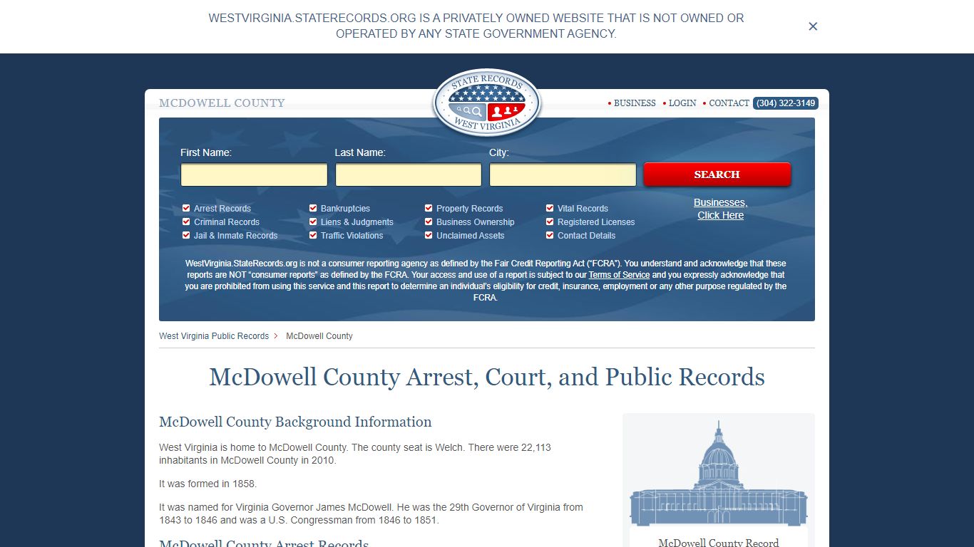 McDowell County Arrest, Court, and Public Records